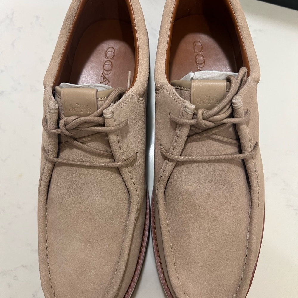 Coach Tan Oxfords Moc Toe Casual - Picture 9 of 14